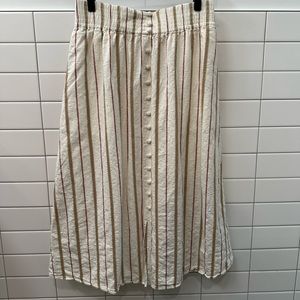 Madewell Smocked Waist Midi Skirt